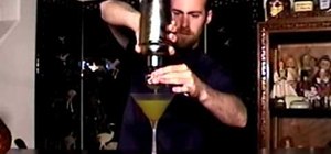 Mix a green apple martini cocktail