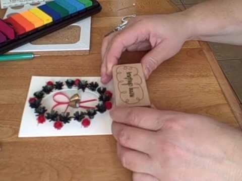 Make quilled Christmas bells for a card
