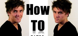 Create a messy bed hair for men