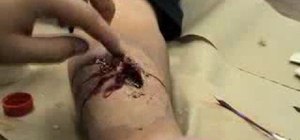 Make a theatrical wound using professional materials