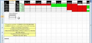 Make an Excel Gantt chart that highlights workdays