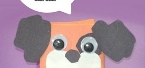 Craft a puppet dog with your kids