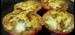 Make crispy baked tomatoes topped with melted blue cheese