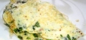 Make an onion coriander chili cheese omelette