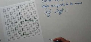 Find the equation of an ellipse given a graph