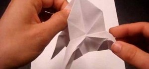 Make a paper origami rocket ship