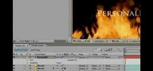 Reveal text in fire in After Effects