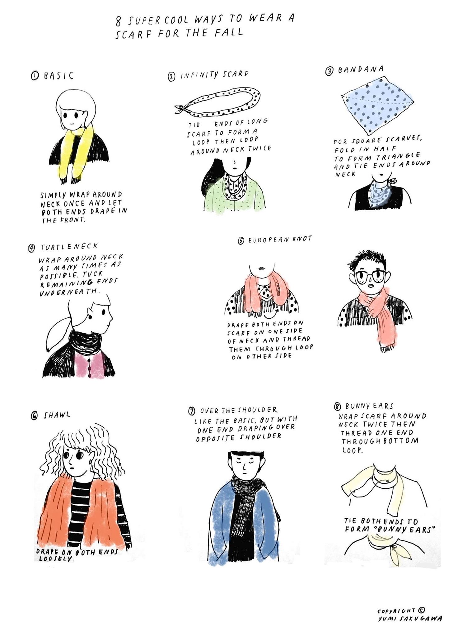 8 Super Cool Ways to Wear a Scarf