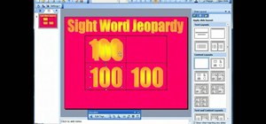 Make a basic Jeopardy game in MS Powerpoint