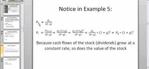 Calculate stock prices with the dividend growth model in Microsoft Excel