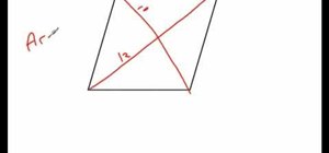 Calculate the area of a rhombus