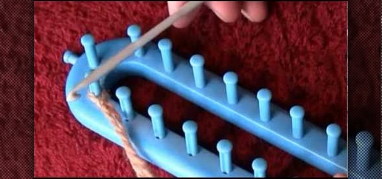 How to Cast on when knitting on a rectangular loom