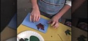 Create greeting cards using leaves
