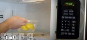 Clean a microwave with citrus and water