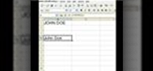 Use proper case function in an Excel spreadsheet