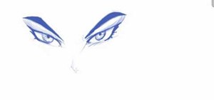 Draw matching cartoon eyes and eyebrows