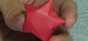 Make an origami star with one paper strip