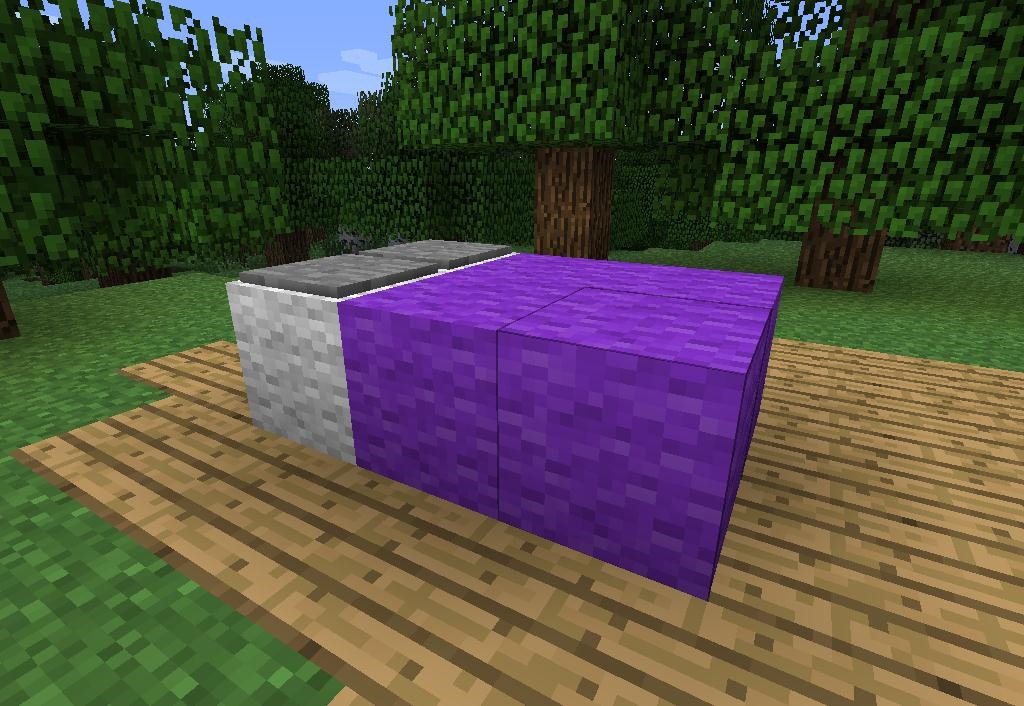 How To Make Furniture In Minecraft, How To Make A Cool Bed In Minecraft No Mods