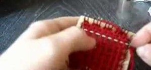 Weave on a two inch hand loom