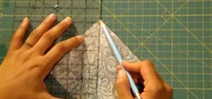 Make half square triangle quilted coasters