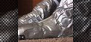 Make a pair of galoshes out of duct tape