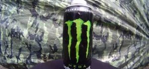 Hack a Monster soda can to stash a beer bottle