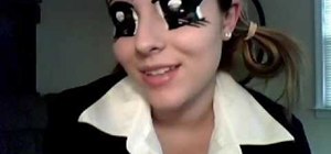 Create anime school girl eye makeup