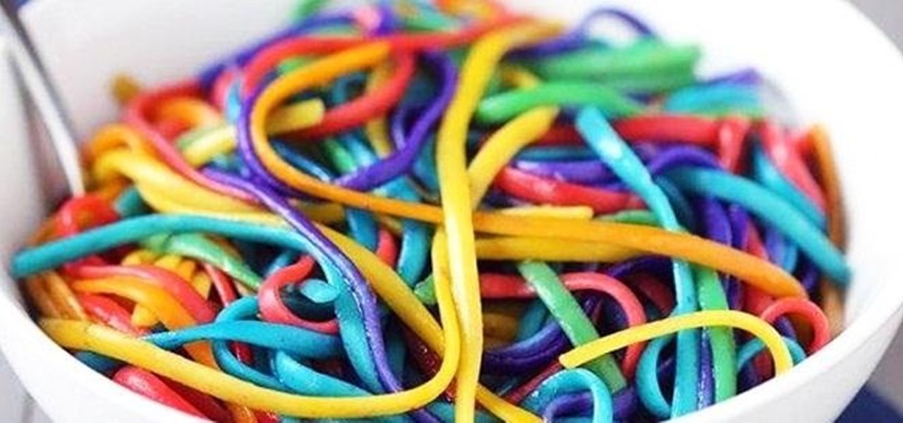 Make Your Own Super Cheap and Simple Rainbow Colored Pasta