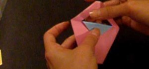Origami a basket with double sided paper
