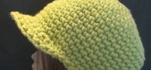 Knit a chunky yarn newsboy cap for left handers