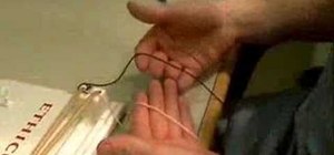 Tie a one handed surgical knot with the right hand