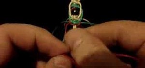 Make a hemp phish bone keychain with three beads