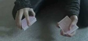 Perform a false shuffle for card tricks