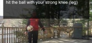 Do the Knee Crossover freestyle soccer trick