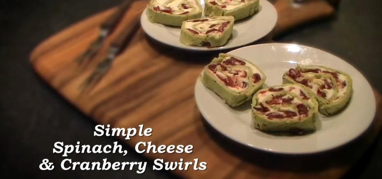 Make "Spinach, Cheese & Cranberry Swirls"