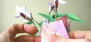 Origami a flower with a stamen