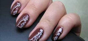 Create impressionist style flowers nail art
