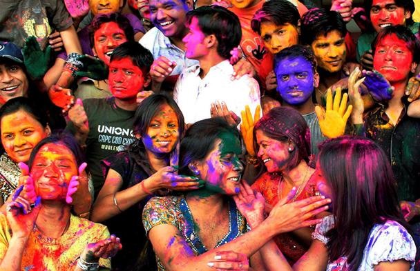 India Soaked in Holi Colors