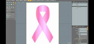 Create a 3D Breast Cancer Awareness ribbon in modo