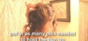 Create a simple casual updo with a messy side bun