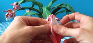 Fold a festive origami Christmas cactus
