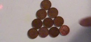 Turn a coin pyramid upside down in three moves