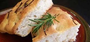 Make quick and easy rosemary onion focaccia bread