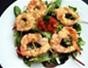 Warm shrimp salad with beurre blanc and truffle-soy vinaigrette