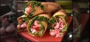 Make a seafood salad wrap sandwiches with only three ingredients