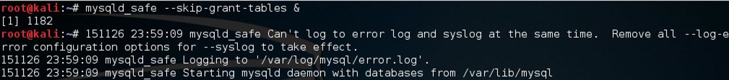 Can't Reset My MYSQL Password