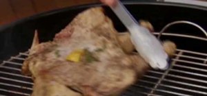 Cook and grill a whole chicken with Bobby Flay