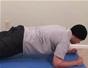 Do a prone bridge plank position ab exercise