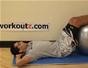 Do a supine stability ball crunch exercise