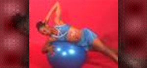 Exercise with the side bending on stability ball